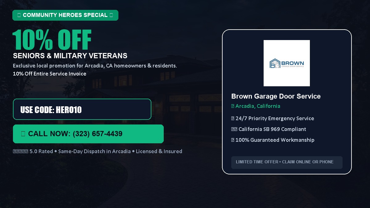 10% OFF Senior Citizens (65+) & Military / Veteran Community Discount in Arcadia, CA